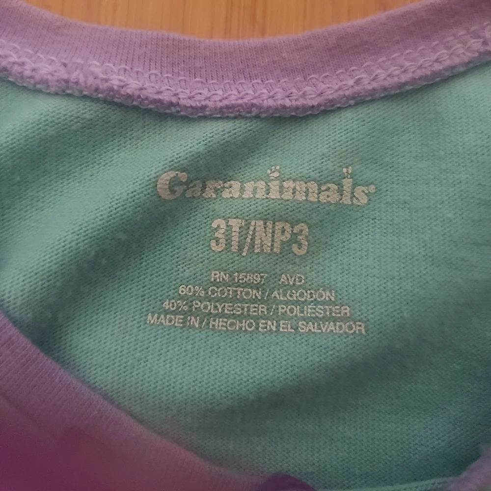 Girls Aqua & Lavender 3T Garanimals Short Set